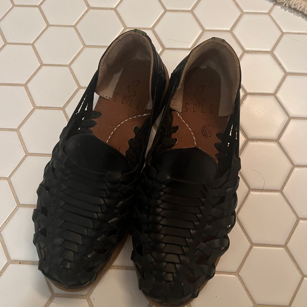 Sol Woven Leather Huarache Shoes